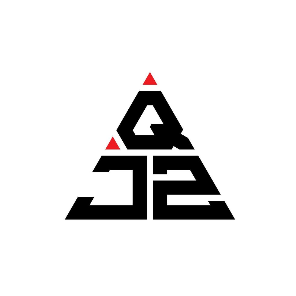 création de logo de lettre triangle qjz avec forme de triangle. monogramme de conception de logo triangle qjz. modèle de logo vectoriel triangle qjz avec couleur rouge. logo triangulaire qjz logo simple, élégant et luxueux.