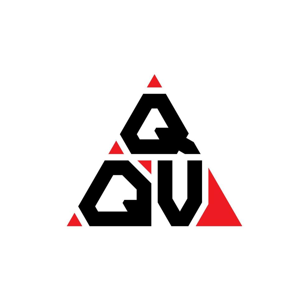 création de logo de lettre triangle qqv avec forme de triangle. monogramme de conception de logo triangle qqv. modèle de logo vectoriel triangle qqv avec couleur rouge. qqv logo triangulaire logo simple, élégant et luxueux.