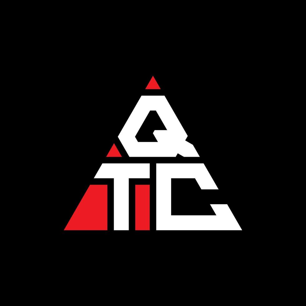 création de logo de lettre triangle qtc avec forme de triangle. monogramme de conception de logo triangle qtc. modèle de logo vectoriel triangle qtc avec couleur rouge. logo triangulaire qtc logo simple, élégant et luxueux.