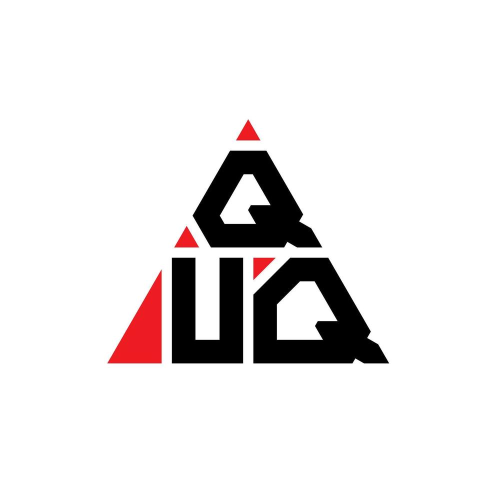 création de logo de lettre triangle quq avec forme de triangle. monogramme de conception de logo triangle quq. modèle de logo vectoriel triangle quq avec couleur rouge. logo triangulaire quq logo simple, élégant et luxueux.