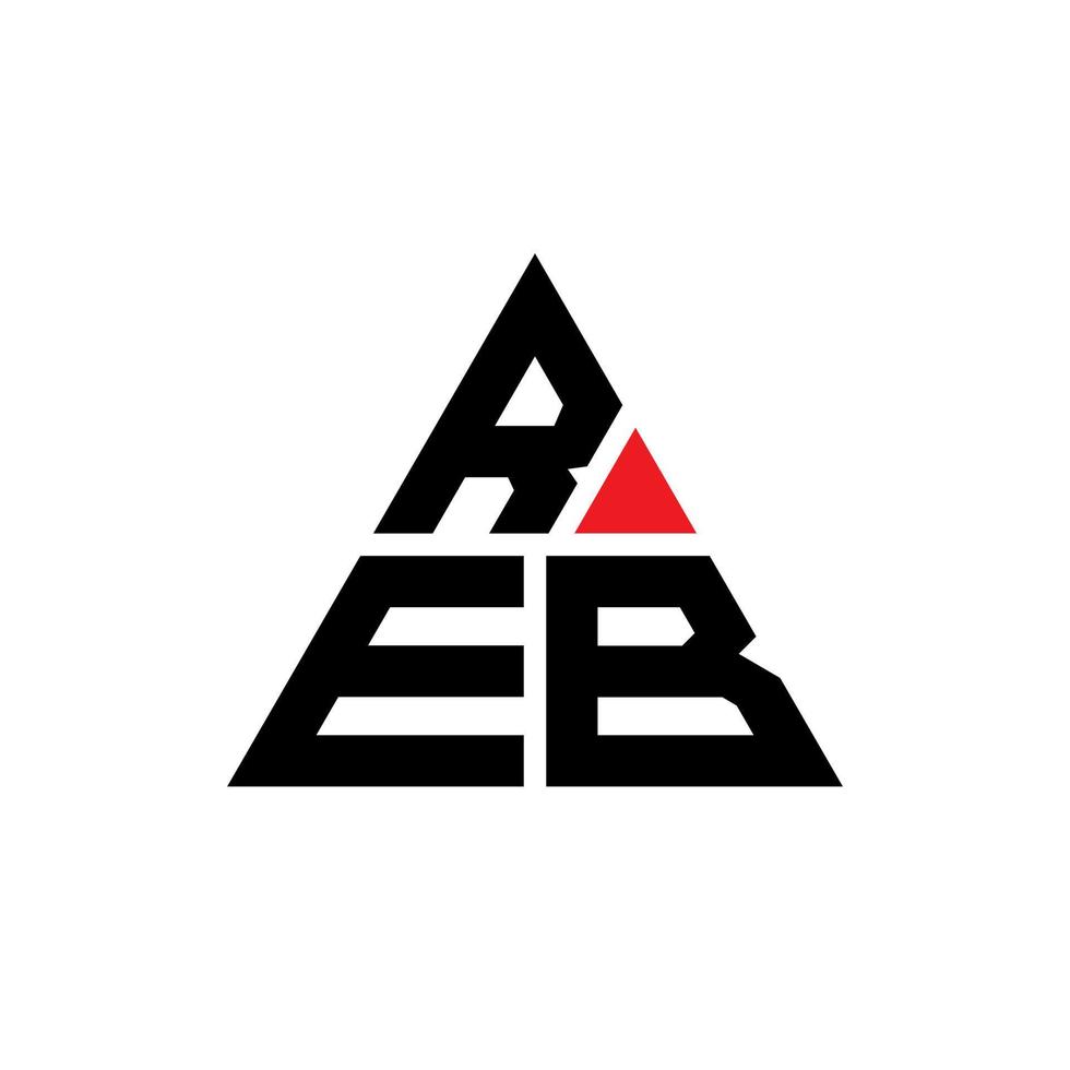 création de logo de lettre triangle reb avec forme de triangle. monogramme de conception de logo triangle reb. modèle de logo vectoriel triangle reb avec couleur rouge. logo triangulaire reb logo simple, élégant et luxueux.