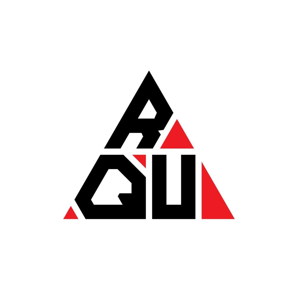 création de logo de lettre triangle rqu avec forme de triangle. monogramme de conception de logo triangle rqu. modèle de logo vectoriel triangle rqu avec couleur rouge. logo triangulaire rqu logo simple, élégant et luxueux.