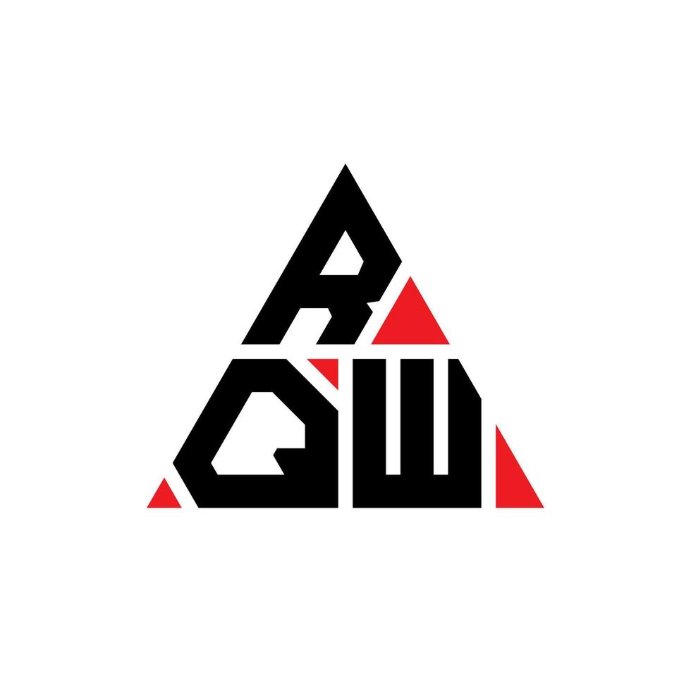 création de logo de lettre triangle rqw avec forme de triangle. monogramme de conception de logo triangle rqw. modèle de logo vectoriel triangle rqw avec couleur rouge. logo triangulaire rqw logo simple, élégant et luxueux.