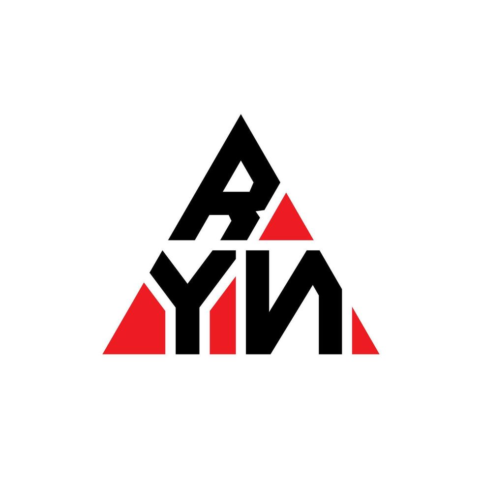 création de logo de lettre triangle ryn avec forme de triangle. monogramme de conception de logo triangle ryn. modèle de logo vectoriel triangle ryn avec couleur rouge. logo triangulaire ryn logo simple, élégant et luxueux.