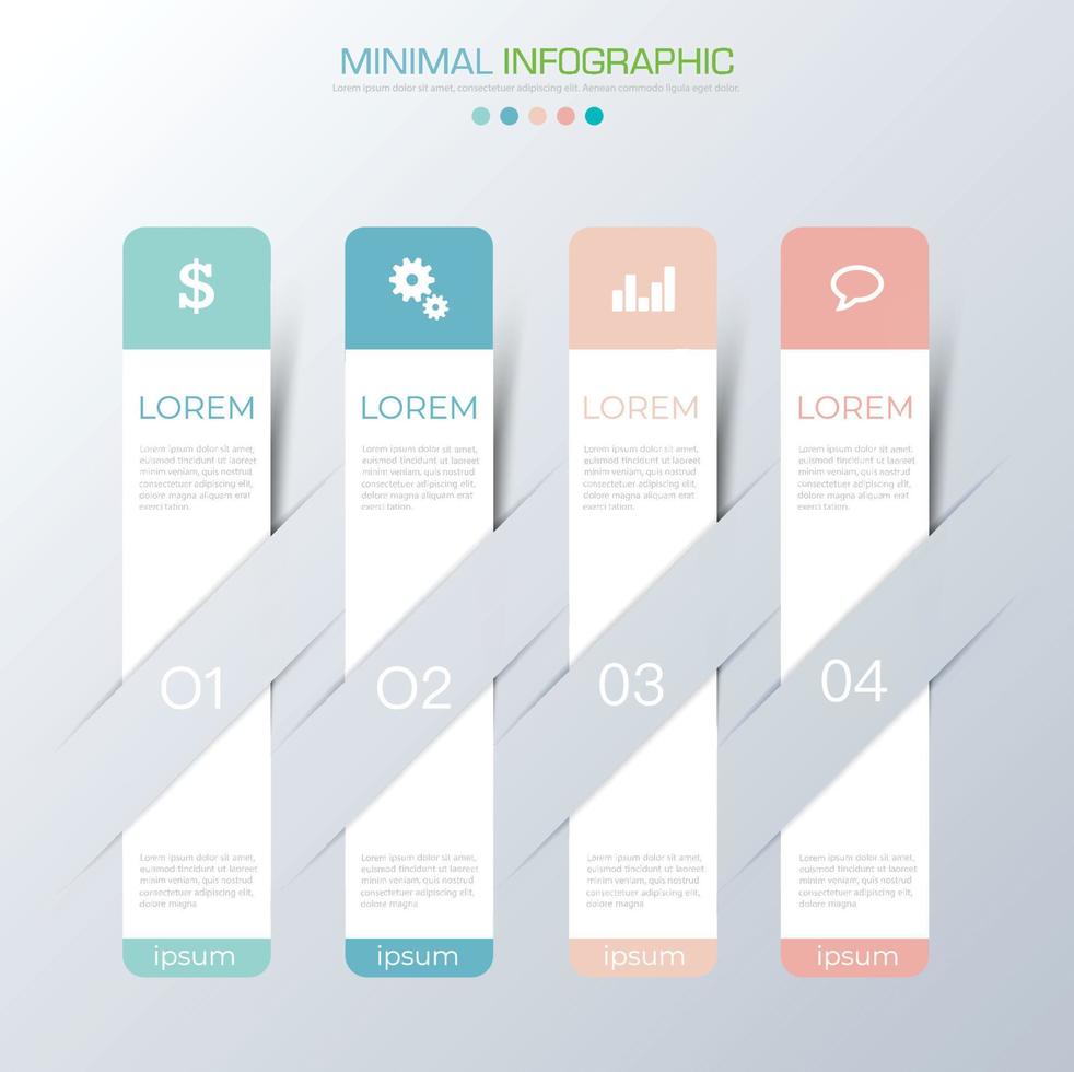 modèle d'infographie d'entreprise avec icône, illustration de conception vectorielle vecteur