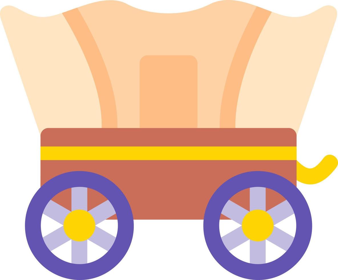 icône plate de chariot de désert vecteur