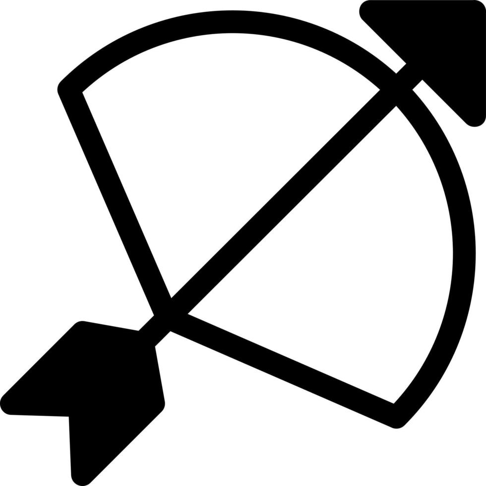 icône de glyphe de flèche d'arc vecteur