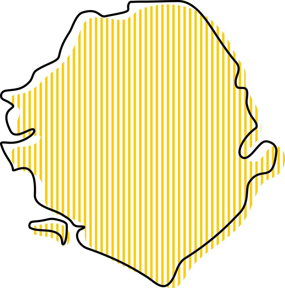 carte simple stylisée de l'icône de la sierra leone. vecteur