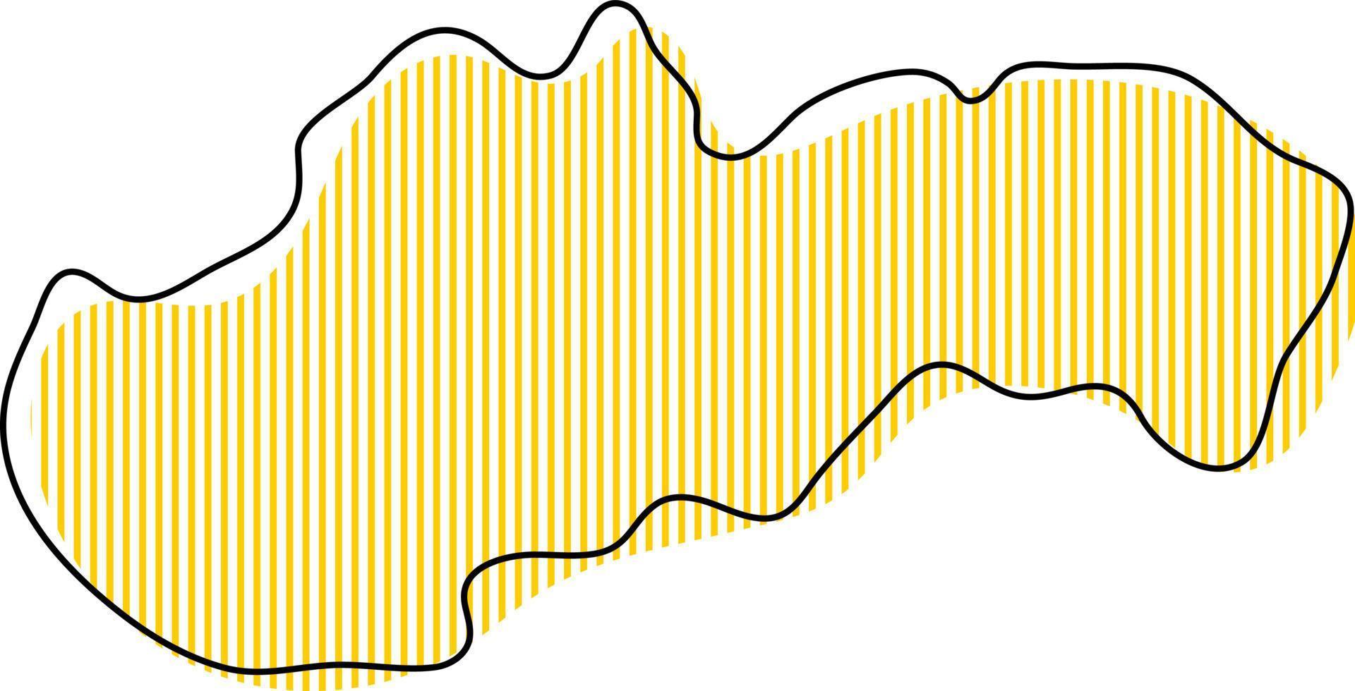 carte simple stylisée de l'icône de la slovaquie. vecteur