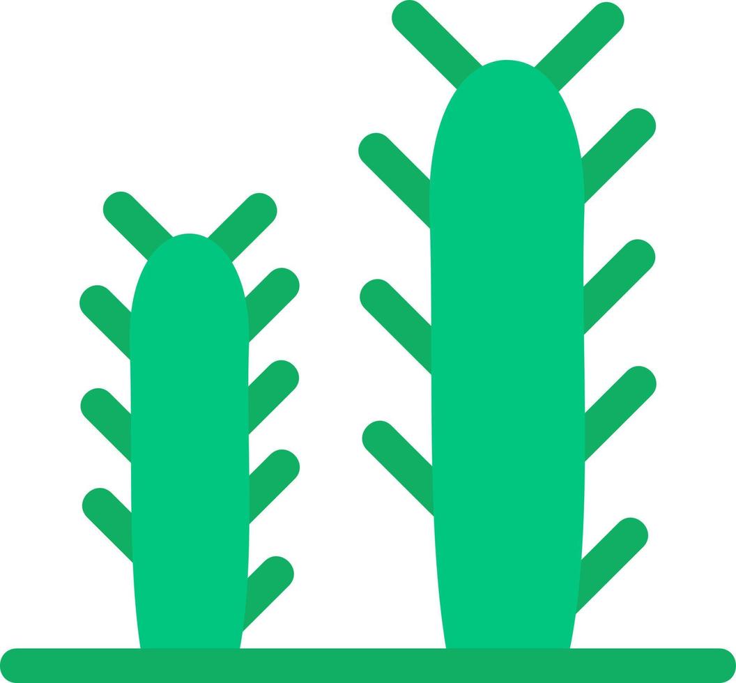 icône plate de cactus vecteur