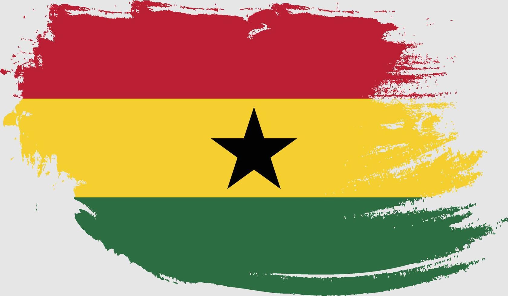 drapeau du ghana avec texture grunge vecteur