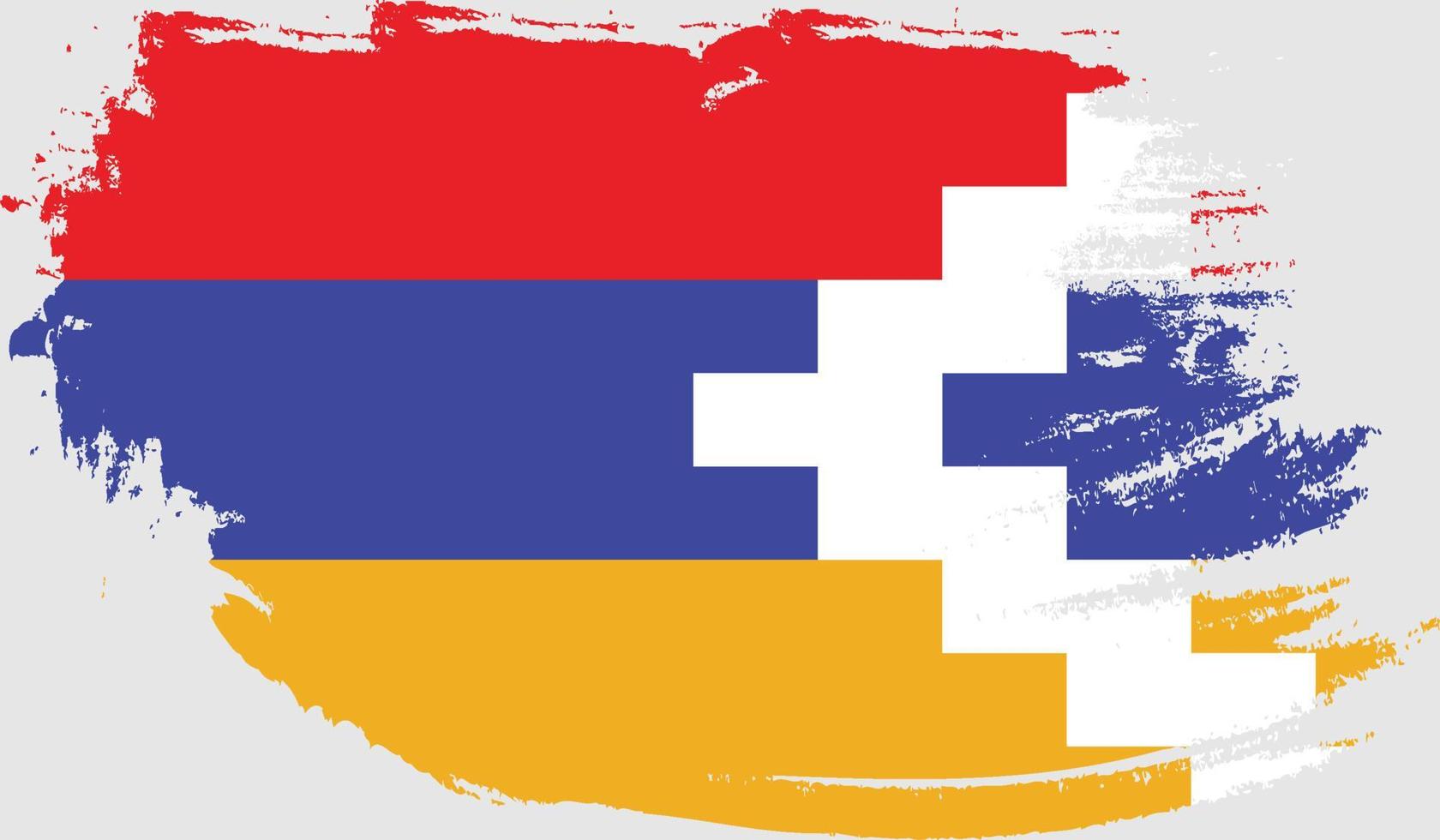 drapeau de la république du haut-karabakh avec texture grunge vecteur