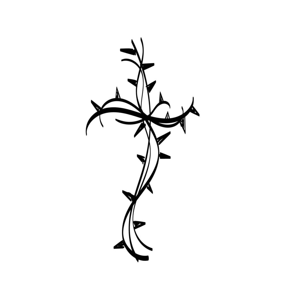 symbole chrétien pour la conception de tatouage vecteur