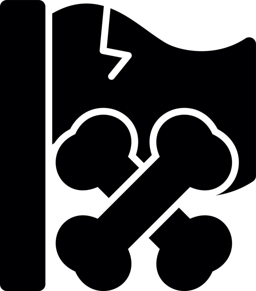 icône de glyphe de drapeau pirate vecteur
