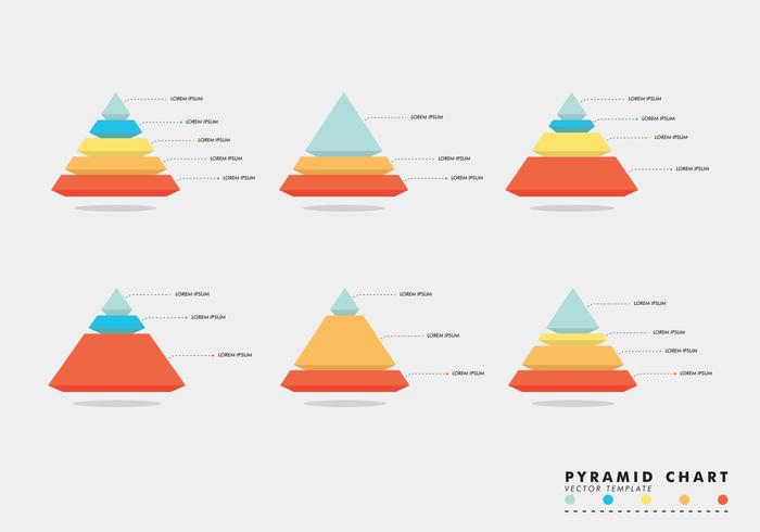 Tableau des diagrammes pyramidaux gratuit vecteur