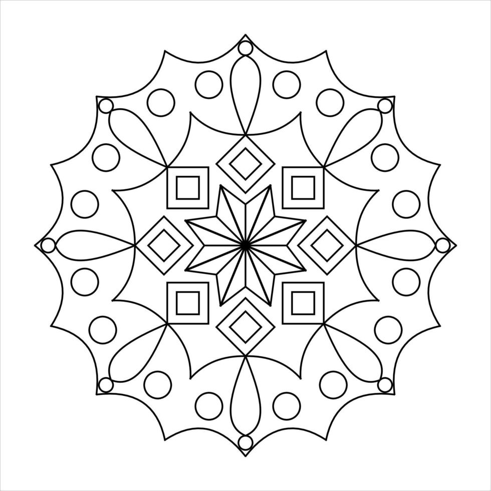 coloriage de mandala pour adulte vecteur