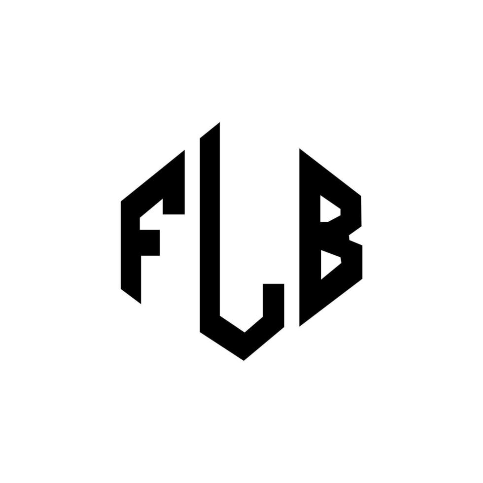 création de logo de lettre flb avec forme de polygone. création de logo en forme de polygone et de cube flb. modèle de logo vectoriel flb hexagone couleurs blanches et noires. monogramme flb, logo d'entreprise et immobilier.