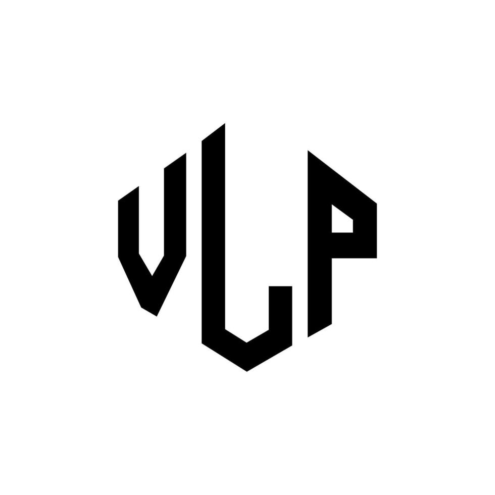 création de logo de lettre vlp avec forme de polygone. création de logo en forme de polygone et de cube vlp. modèle de logo vectoriel vlp hexagone couleurs blanches et noires. monogramme vlp, logo d'entreprise et immobilier.