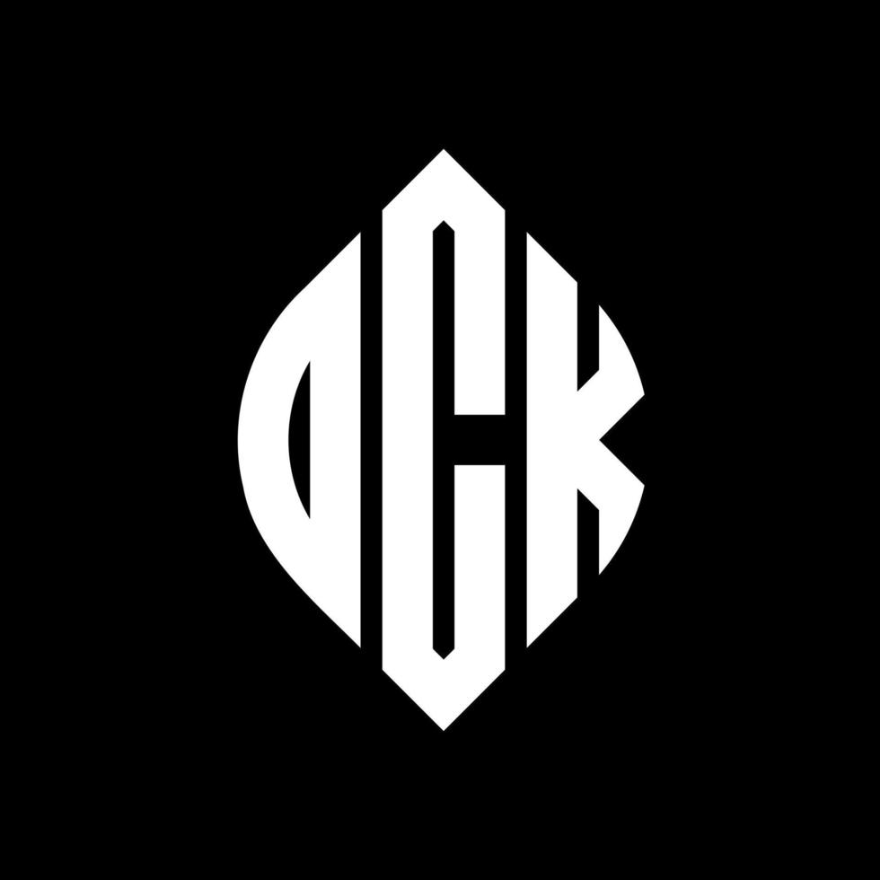 création de logo de lettre de cercle dck avec forme de cercle et d'ellipse. dck ellipse lettres avec style typographique. les trois initiales forment un logo circulaire. dck cercle emblème abstrait monogramme lettre marque vecteur. vecteur