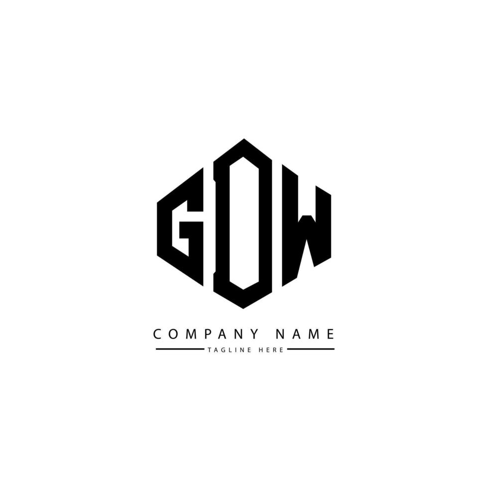 création de logo de lettre gdw avec forme de polygone. création de logo en forme de polygone et de cube gdw. modèle de logo vectoriel hexagone gdw couleurs blanches et noires. monogramme gdw, logo d'entreprise et immobilier.