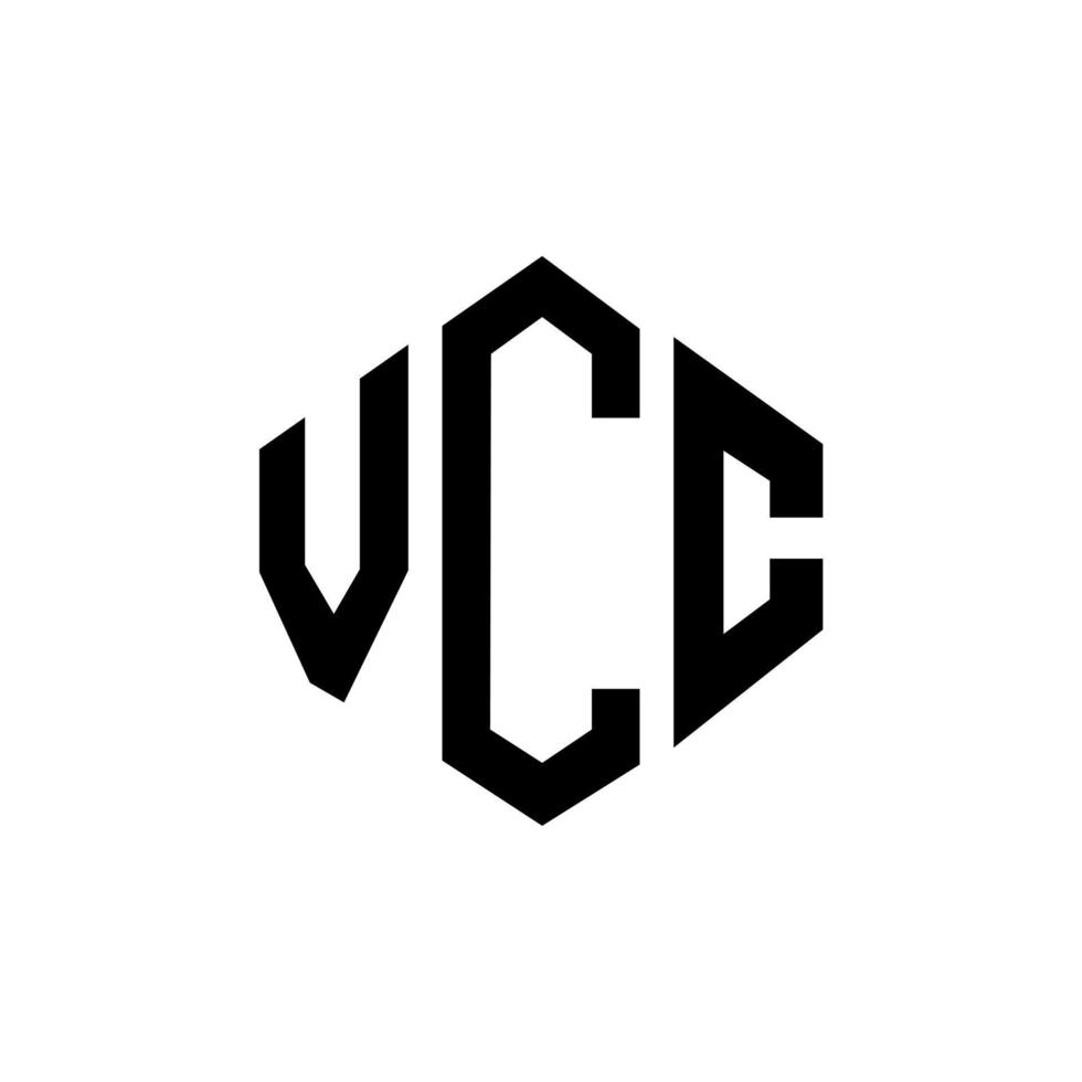 création de logo de lettre vcc avec forme de polygone. création de logo en forme de polygone et de cube vcc. modèle de logo vectoriel vcc hexagone couleurs blanches et noires. monogramme vcc, logo d'entreprise et immobilier.