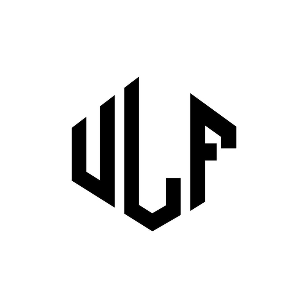 création de logo de lettre ulf avec forme de polygone. création de logo en forme de polygone et de cube ulf. modèle de logo vectoriel ulf hexagone couleurs blanches et noires. monogramme ulf, logo d'entreprise et immobilier.