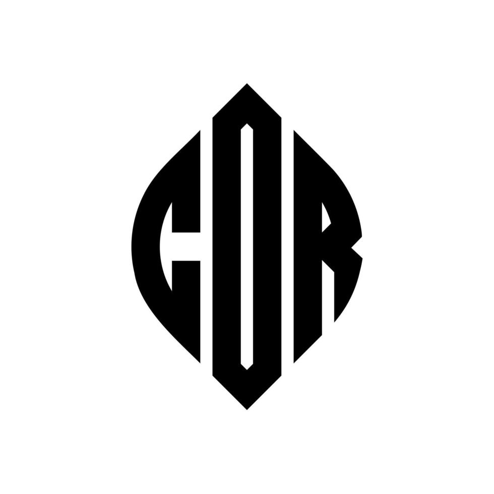 création de logo de lettre de cercle cdr avec forme de cercle et d'ellipse. lettres d'ellipse cdr avec style typographique. les trois initiales forment un logo circulaire. cdr cercle emblème abstrait monogramme lettre marque vecteur. vecteur