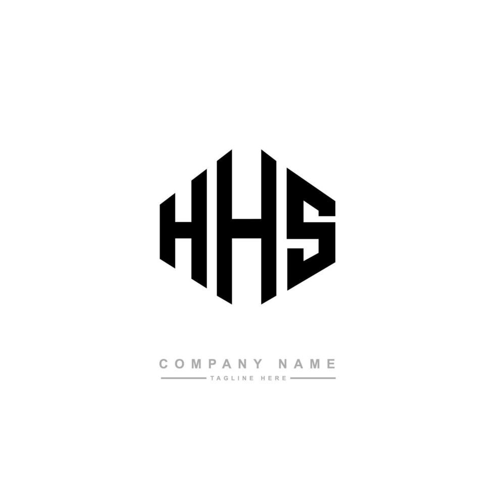 création de logo de lettre hhs avec forme de polygone. création de logo hhs en forme de polygone et de cube. modèle de logo vectoriel hhs hexagone couleurs blanches et noires. monogramme hhs, logo d'entreprise et immobilier.