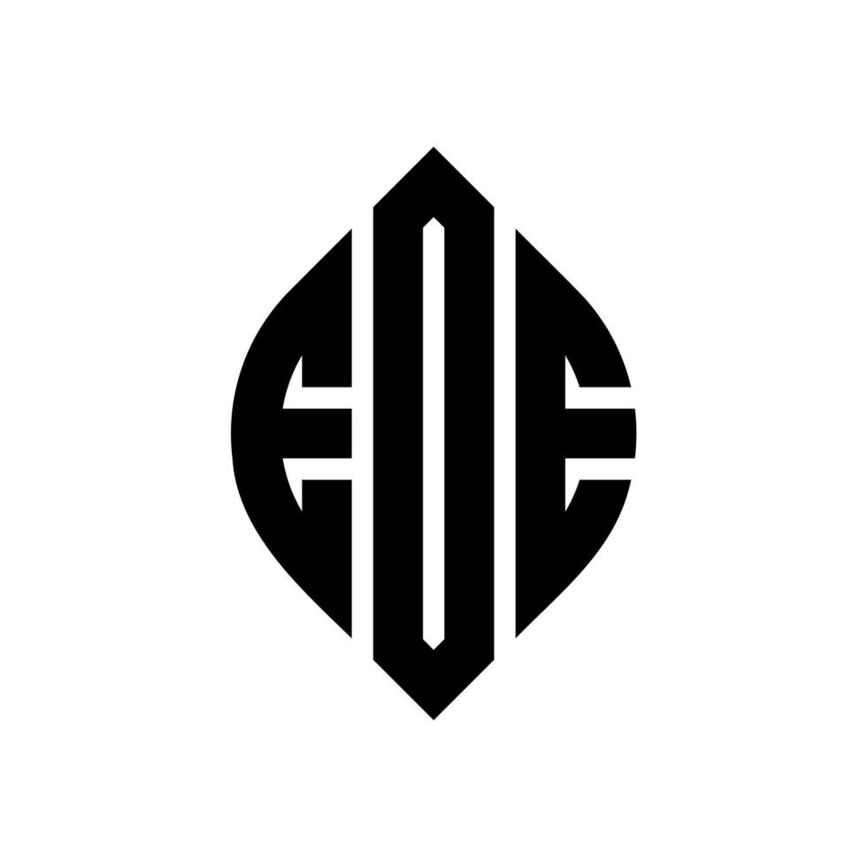 conception de logo de lettre de cercle d'eoe avec la forme de cercle et d'ellipse. lettres d'ellipse eoe avec style typographique. les trois initiales forment un logo circulaire. eoe cercle emblème abstrait monogramme lettre marque vecteur. vecteur