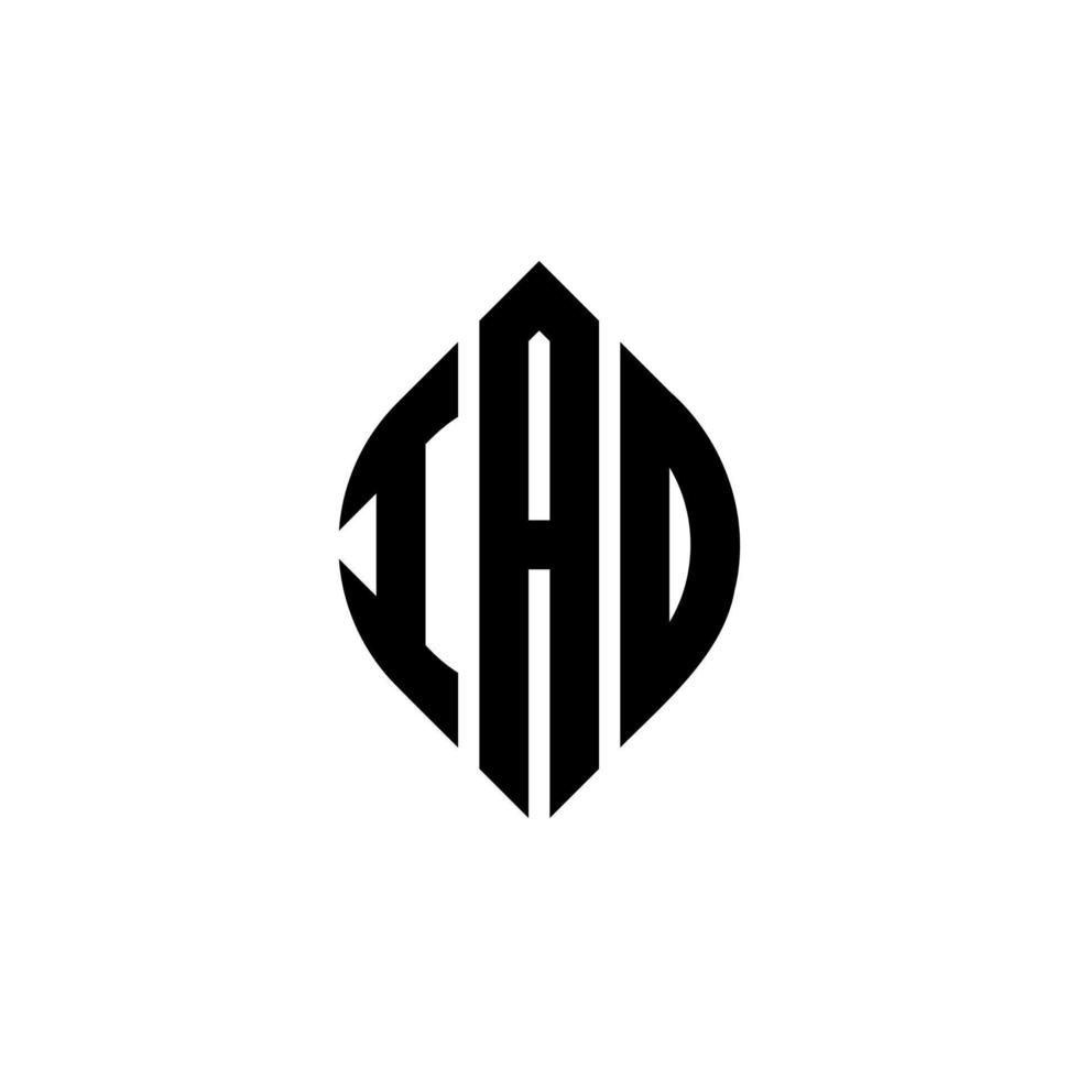 création de logo de lettre de cercle iad avec forme de cercle et d'ellipse. lettres ellipse iad avec style typographique. les trois initiales forment un logo circulaire. iad cercle emblème abstrait monogramme lettre marque vecteur. vecteur