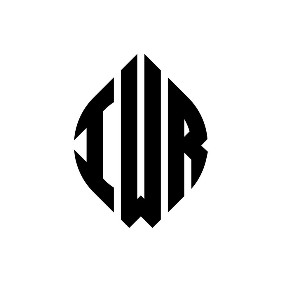 création de logo de lettre de cercle iwr avec forme de cercle et d'ellipse. iwr lettres elliptiques avec style typographique. les trois initiales forment un logo circulaire. iwr cercle emblème abstrait monogramme lettre marque vecteur. vecteur