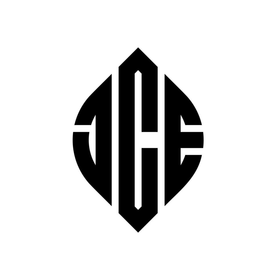 création de logo de lettre de cercle jce avec forme de cercle et d'ellipse. lettres ellipse jce avec style typographique. les trois initiales forment un logo circulaire. jce cercle emblème abstrait monogramme lettre marque vecteur. vecteur