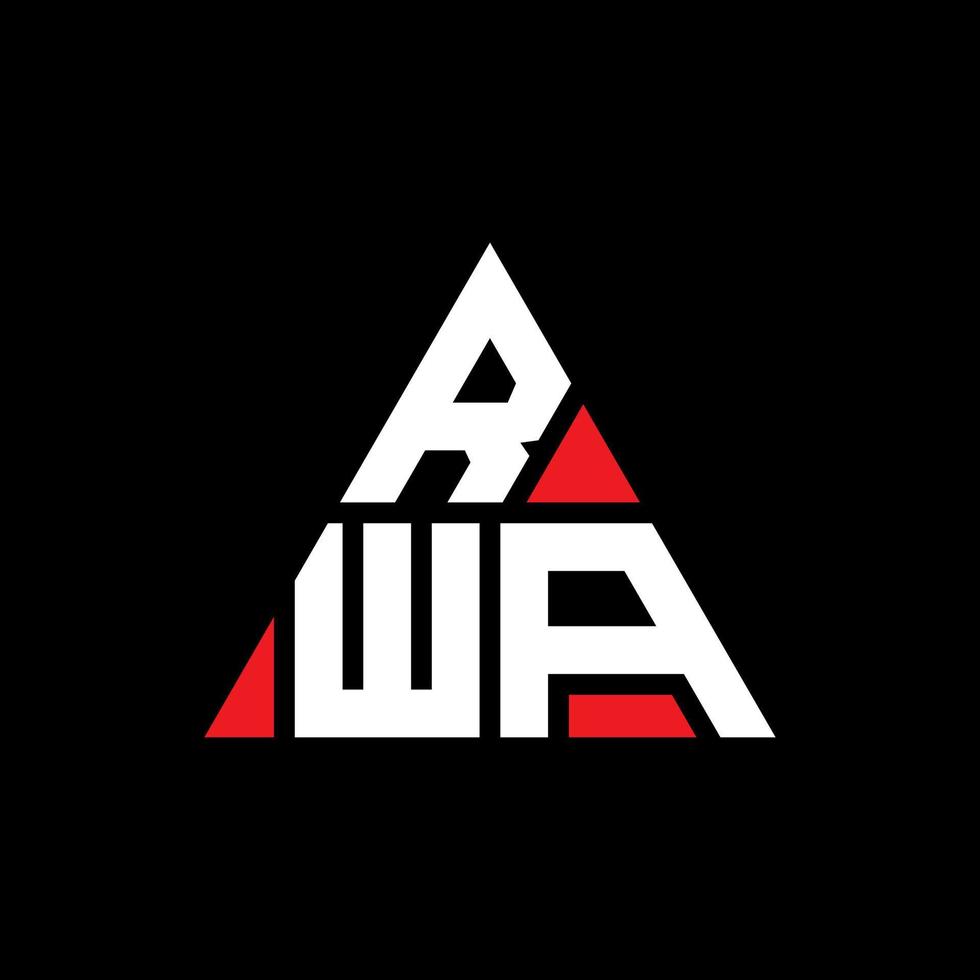 création de logo de lettre triangle rwa avec forme de triangle. monogramme de conception de logo triangle rwa. modèle de logo vectoriel triangle rwa avec couleur rouge. logo triangulaire rwa logo simple, élégant et luxueux.