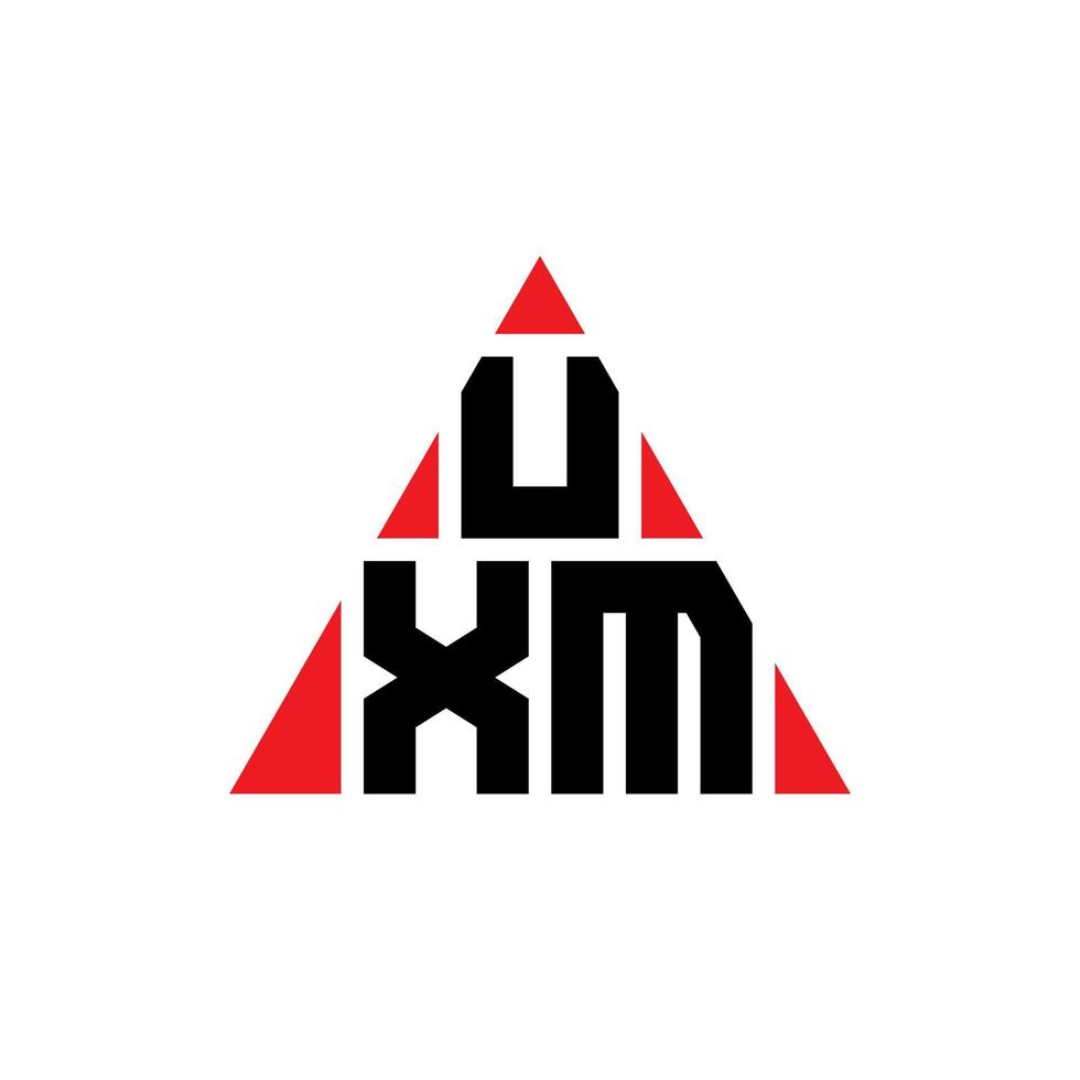 création de logo de lettre triangle uxm avec forme de triangle. monogramme de conception de logo triangle uxm. modèle de logo vectoriel triangle uxm avec couleur rouge. logo triangulaire uxm logo simple, élégant et luxueux.