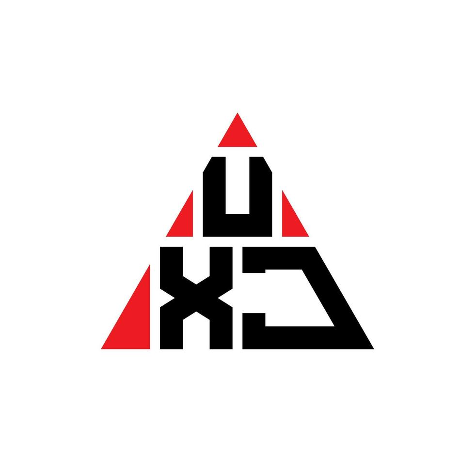 création de logo de lettre triangle uxj avec forme de triangle. monogramme de conception de logo triangle uxj. modèle de logo vectoriel triangle uxj avec couleur rouge. logo triangulaire uxj logo simple, élégant et luxueux.