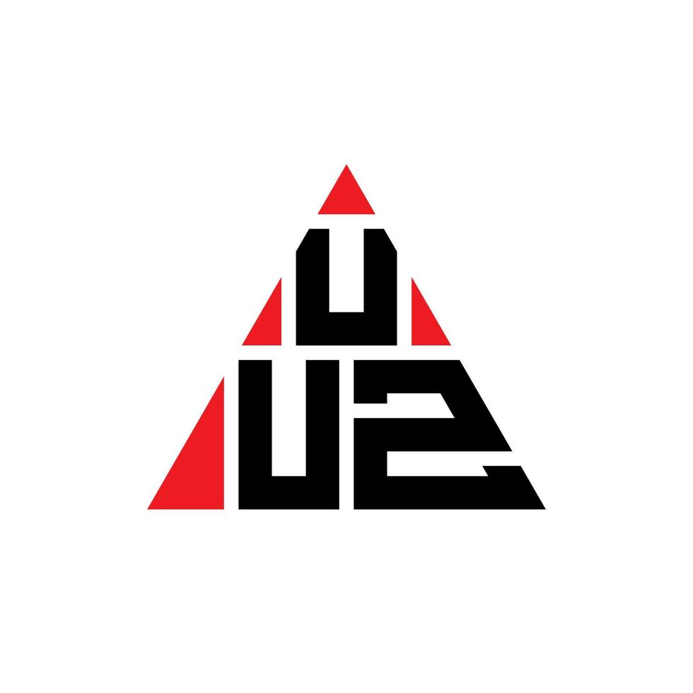 création de logo de lettre triangle uuz avec forme de triangle. monogramme de conception de logo triangle uuz. modèle de logo vectoriel triangle uuz avec couleur rouge. uuz logo triangulaire logo simple, élégant et luxueux.