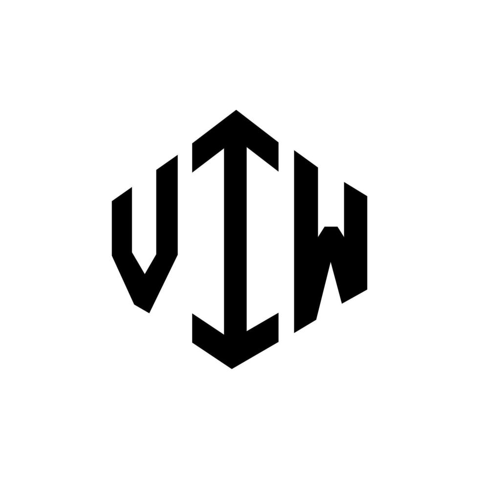 création de logo de lettre viw avec forme de polygone. viw création de logo en forme de polygone et de cube. modèle de logo vectoriel viw hexagone couleurs blanches et noires. viw monogramme, logo d'entreprise et immobilier.