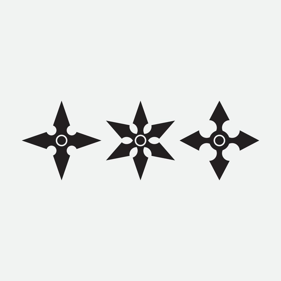 conception d'étoile de ninja. icône étoile shuriken. vecteur