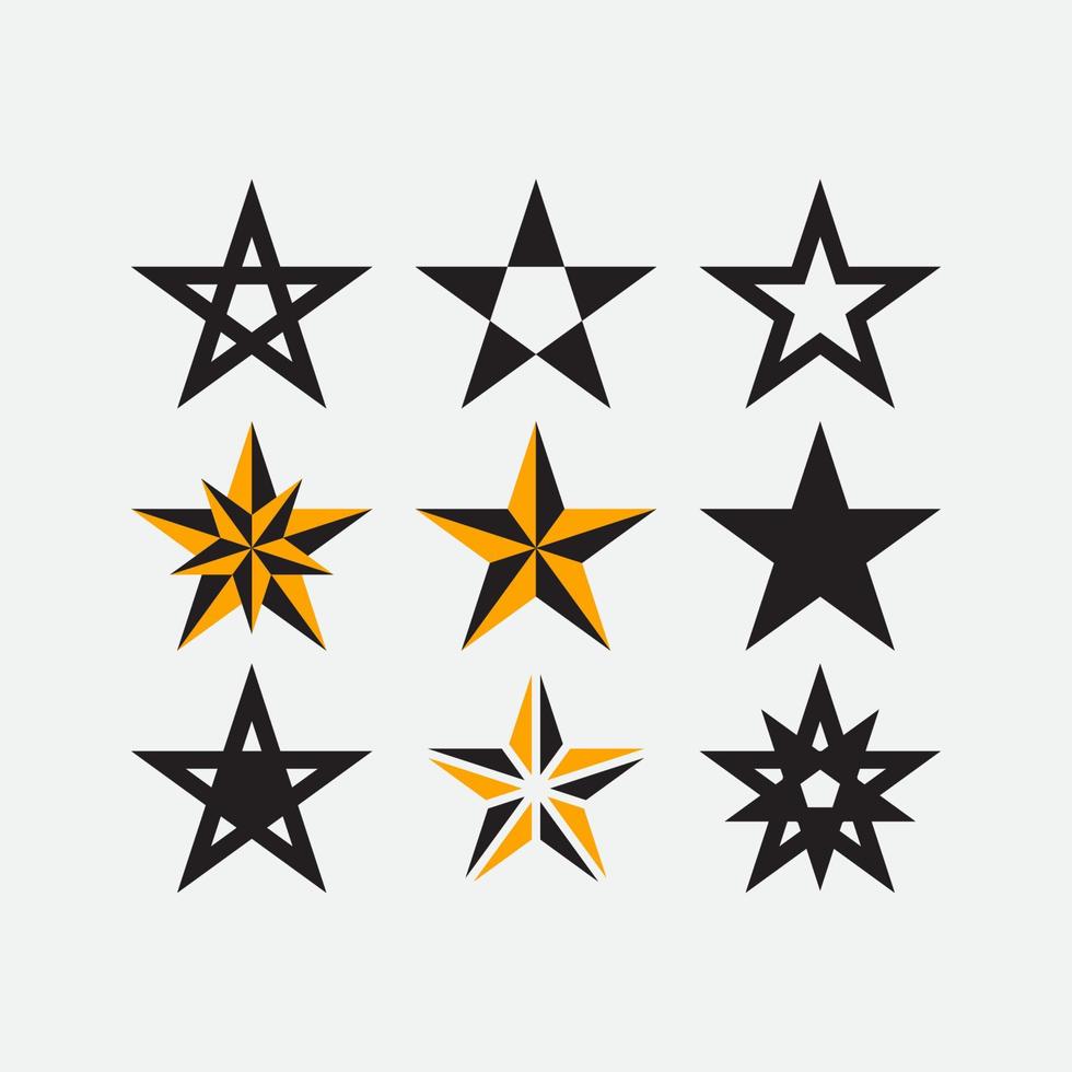 définir la conception du symbole étoile. vecteur étoile.
