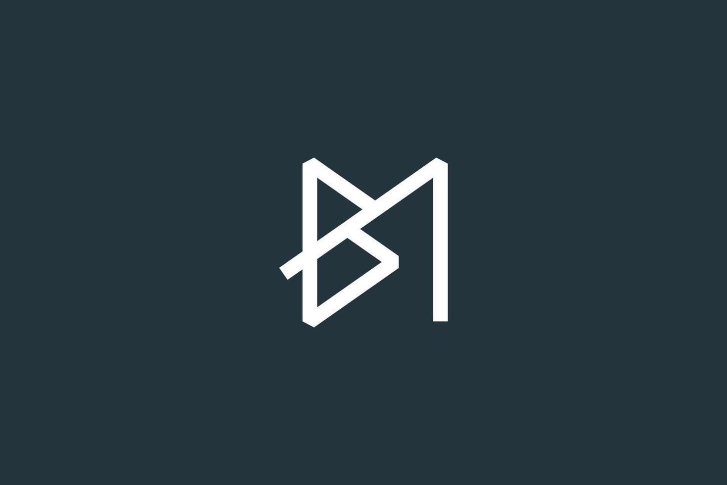 vecteur de conception de logo bm lettre initiale