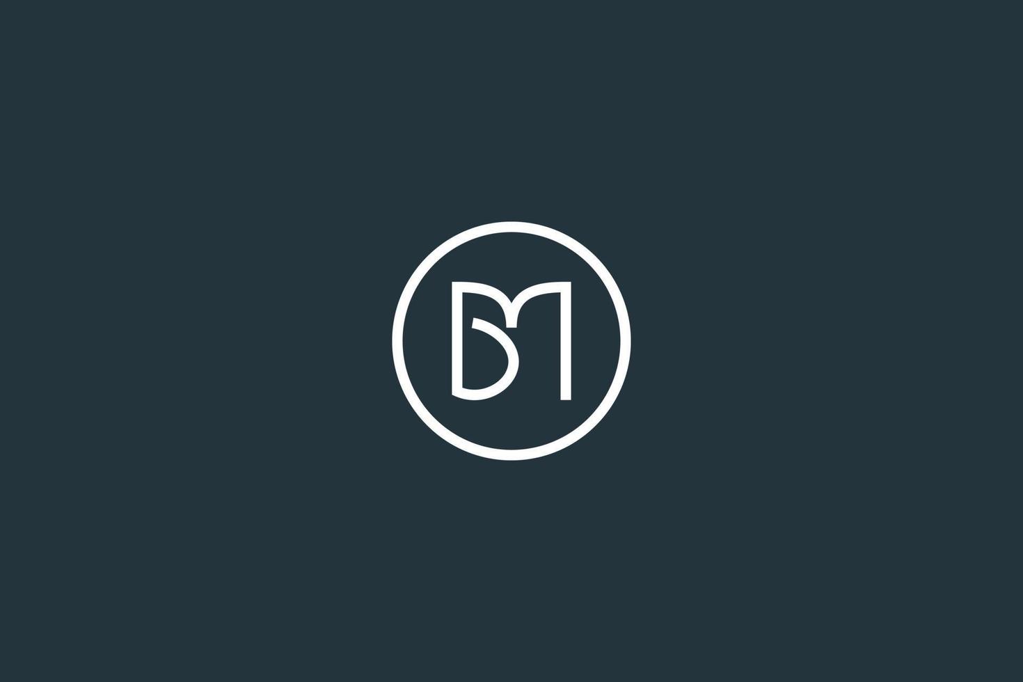 modèle de vecteur de conception de logo bm lettre initiale
