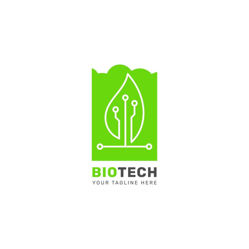 style plat de modèle de conception de logo de biotechnologie. - vecteur. vecteur