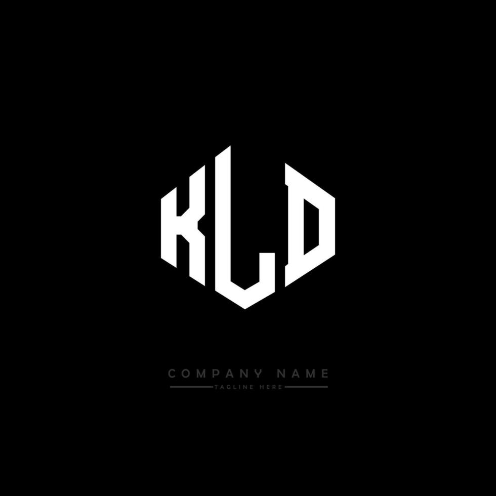 création de logo de lettre kld avec forme de polygone. création de logo en forme de polygone et de cube kld. modèle de logo vectoriel kld hexagone couleurs blanches et noires. monogramme kld, logo d'entreprise et immobilier.