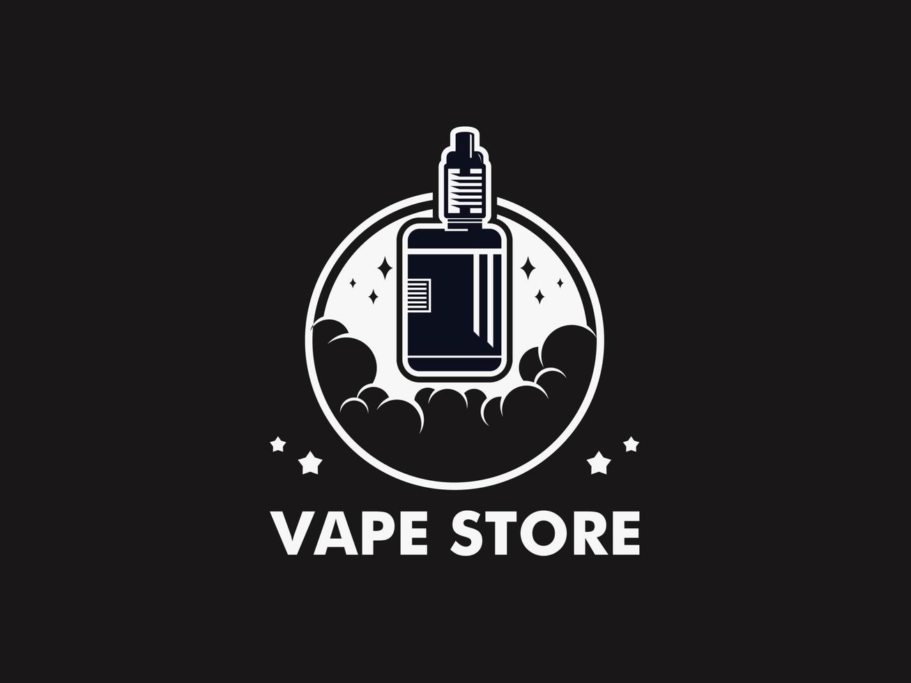 logo de la boutique de vapotage vecteur