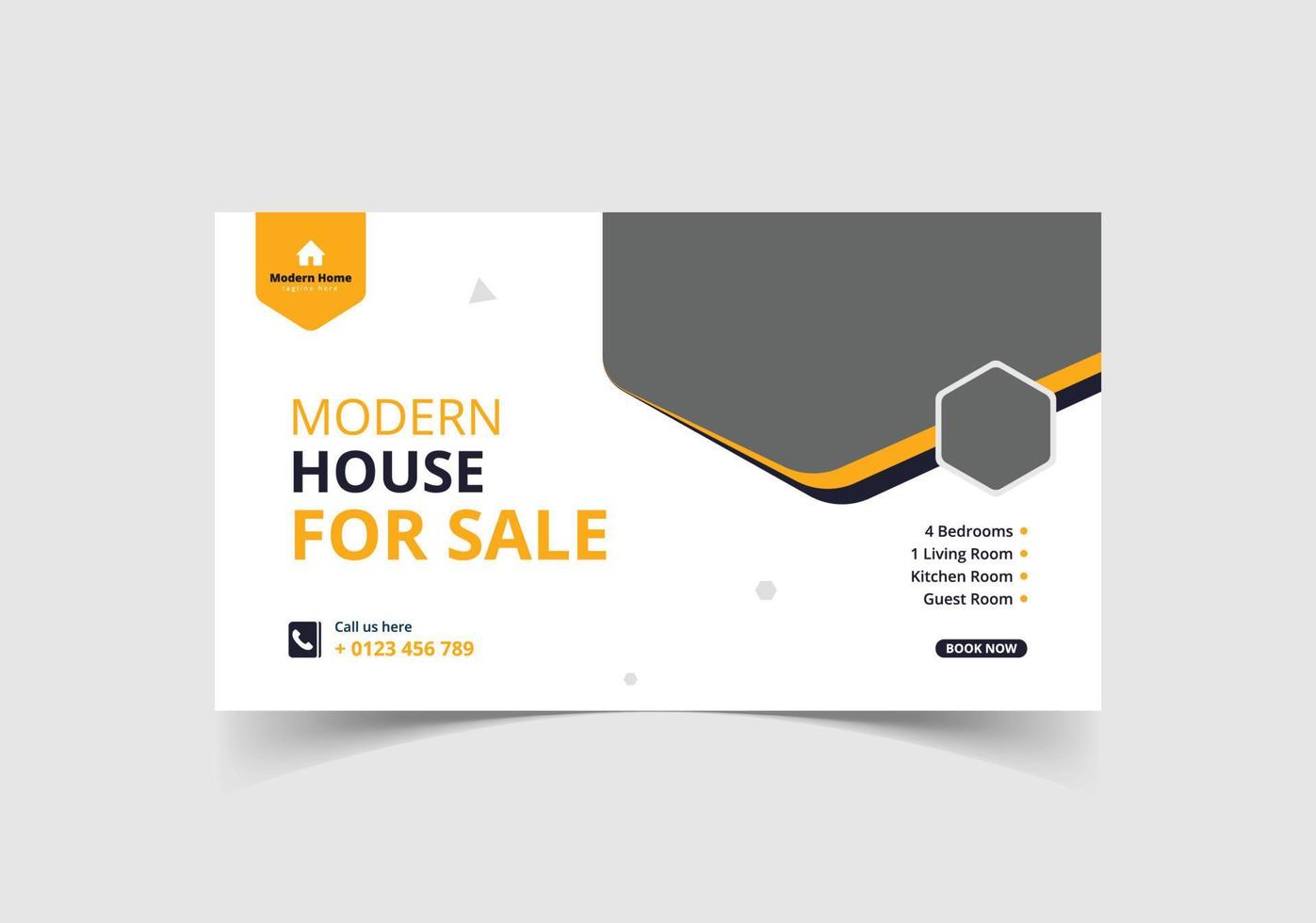 conception de modèle de bannière web immobilier vente maison vecteur