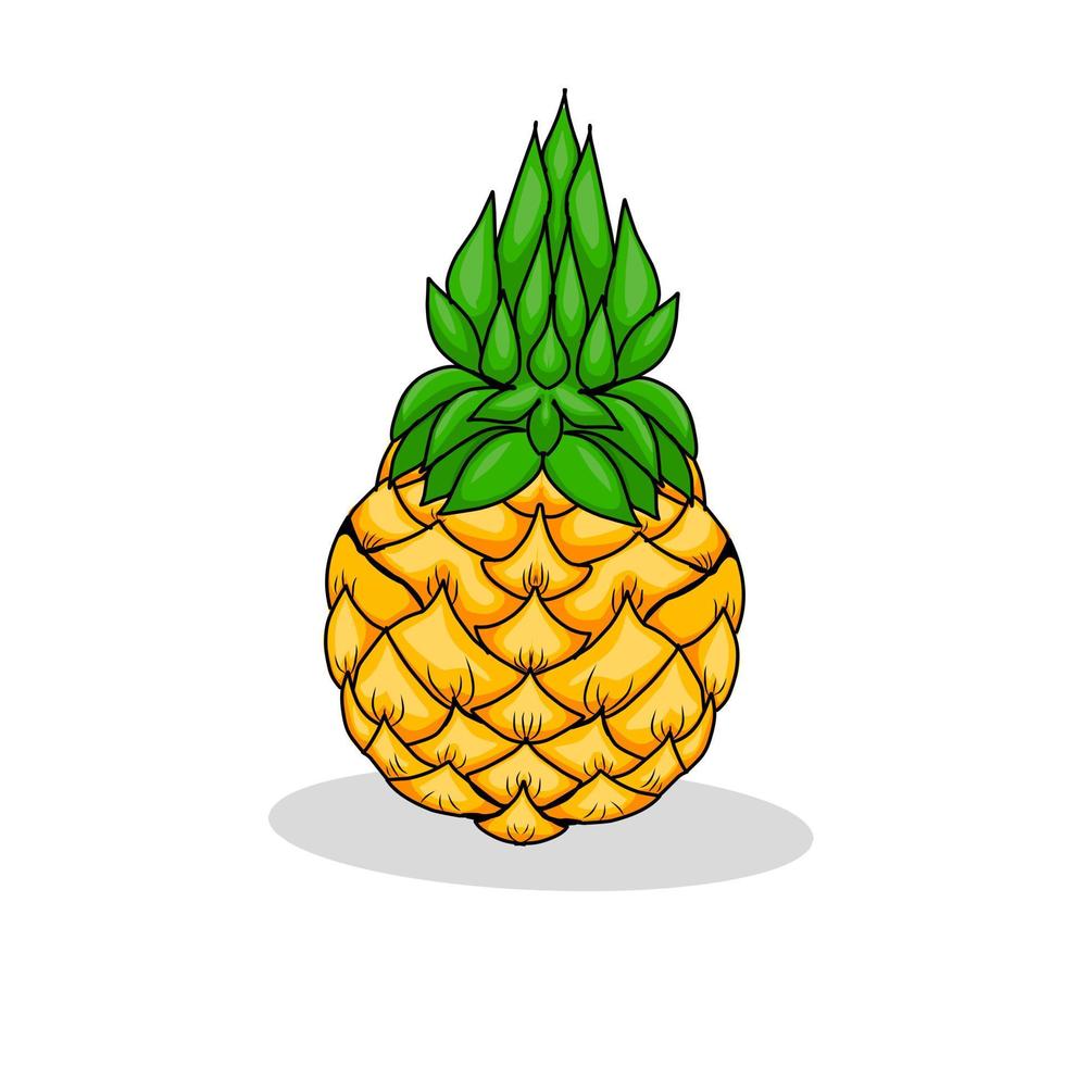 illustration de fruits ananas. icône de fruits ananas, fruits vecteur