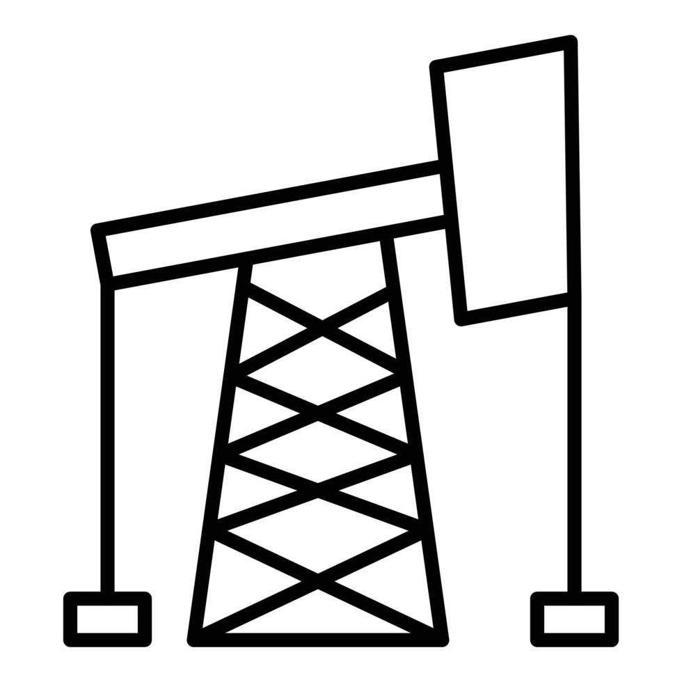 style d'icône de pétrole de forage vecteur