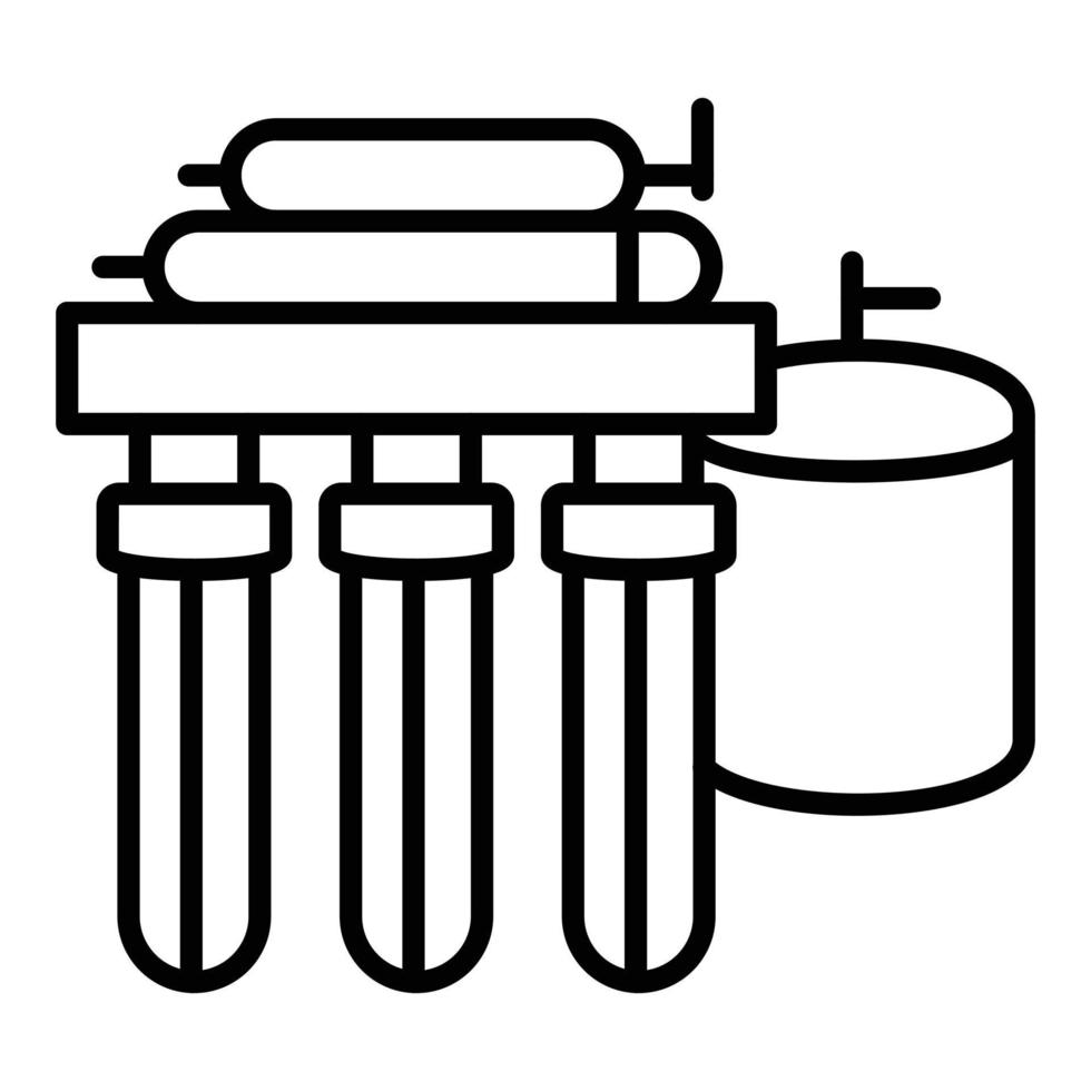style d'icône de filtration de l'eau vecteur