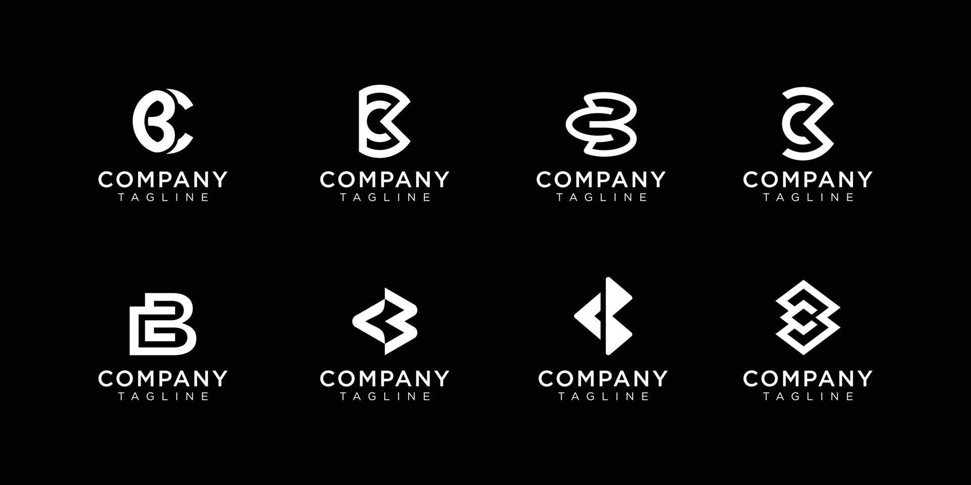 ensemble de lettre initiale cb logotype nom de l'entreprise, concept de logo moderne. logo vectoriel pour l'entreprise et l'identité de l'entreprise. vecteur premium