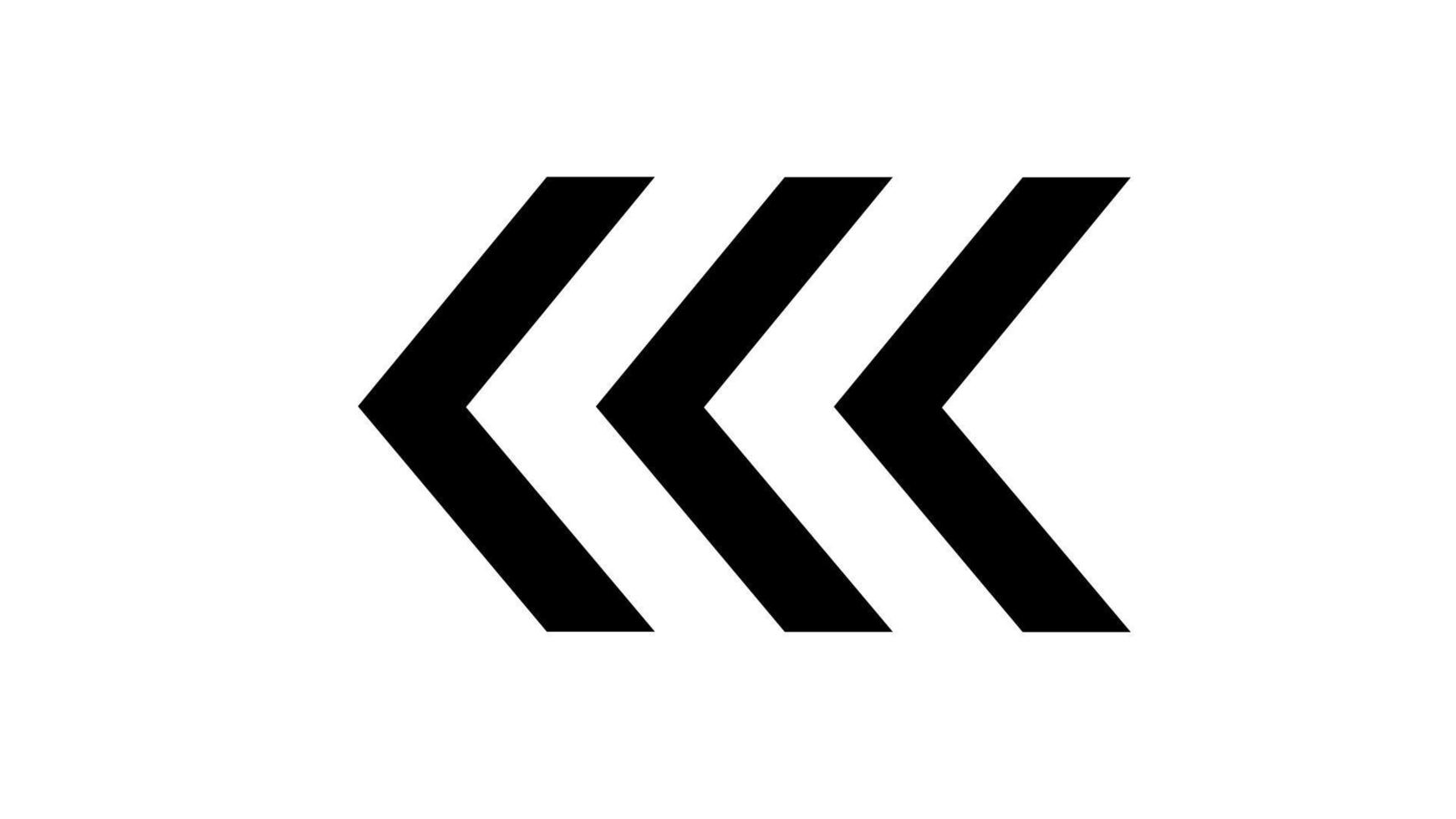 illustration de conception vectorielle simple flèche gauche icône vecteur